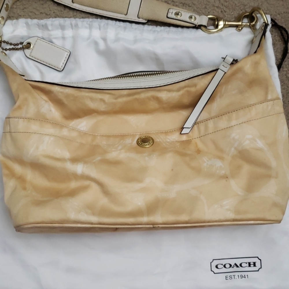 Tan Coach bag